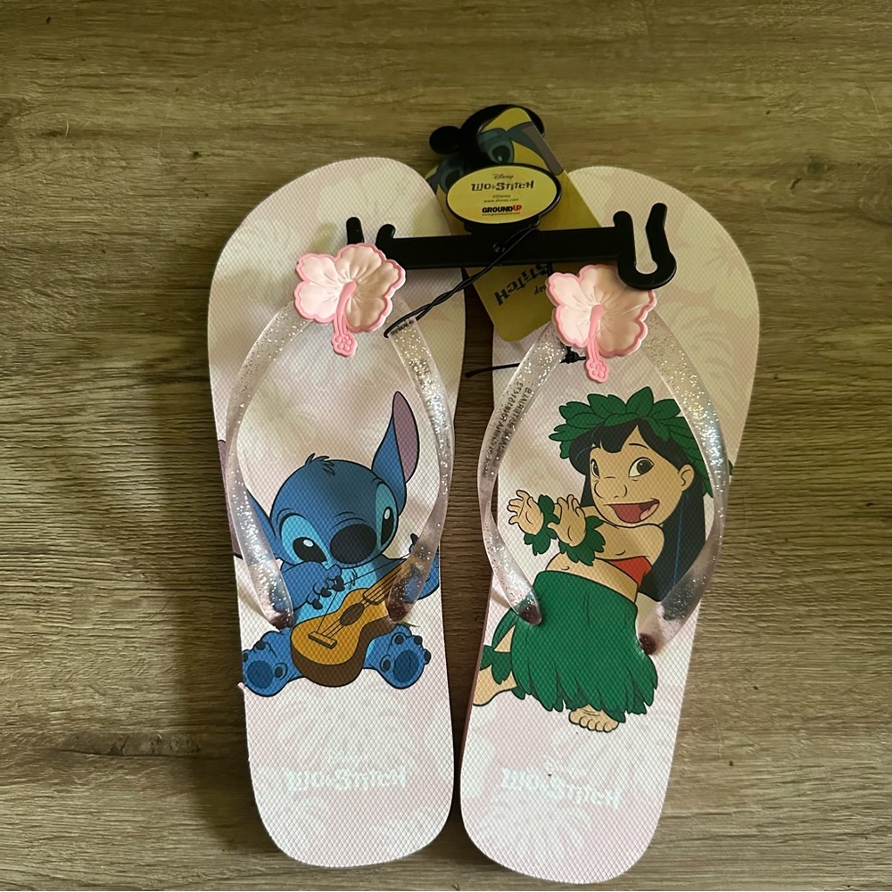 Disney Pink Sandals with Floral Accents